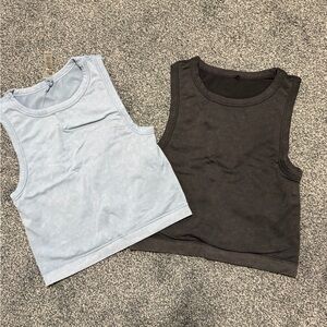Garage Tank Tops - Light Blue and Black TOGETHER